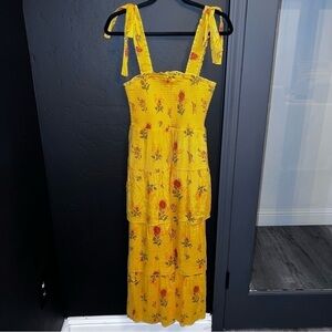 J GEE maxi dress color: yellow/floral size: PM